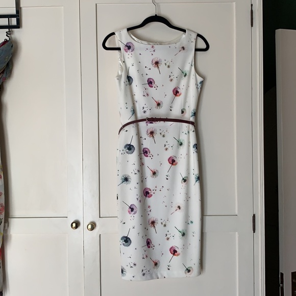 Cream, Dandelion Puffs Floral Ava & Aiden Sheath - Picture 3 of 10